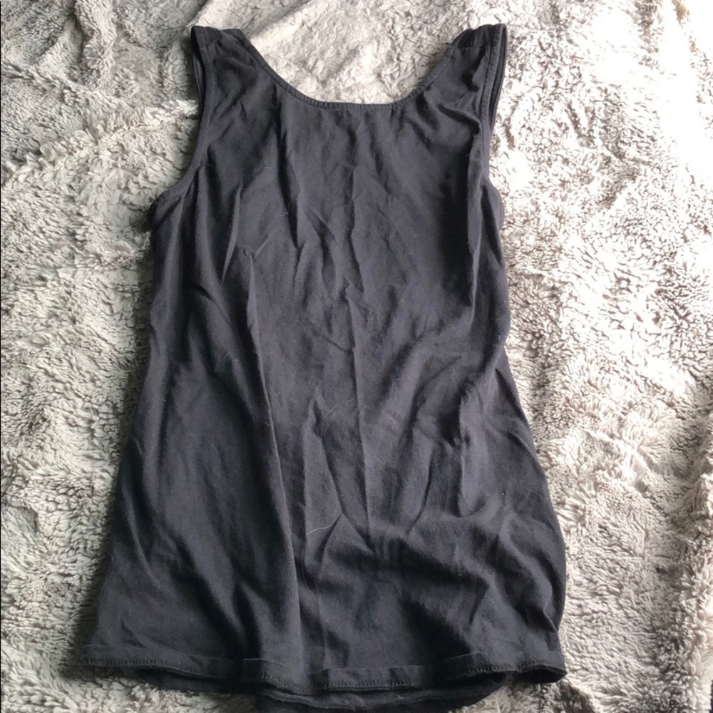 Black Tank Top With Open Back
